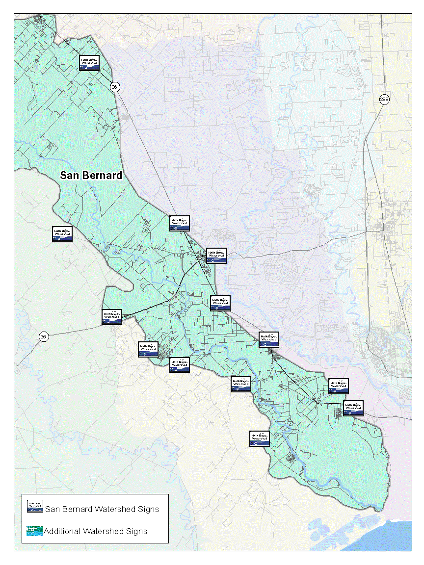 San Bernard River Watershed Signs