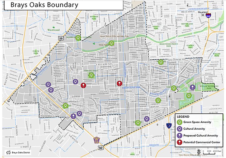 Brays Oaks Study Area Map