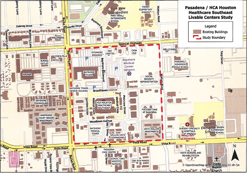Pasadena Study Area Map