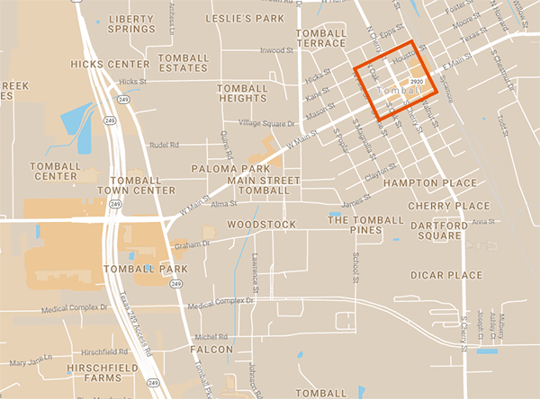 City of Tomball Livable Centers Study Area Map