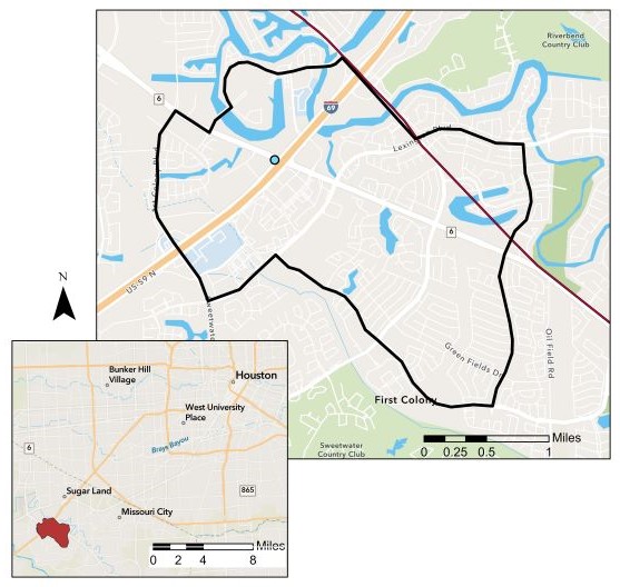 Central Sugar Land Study Area Map