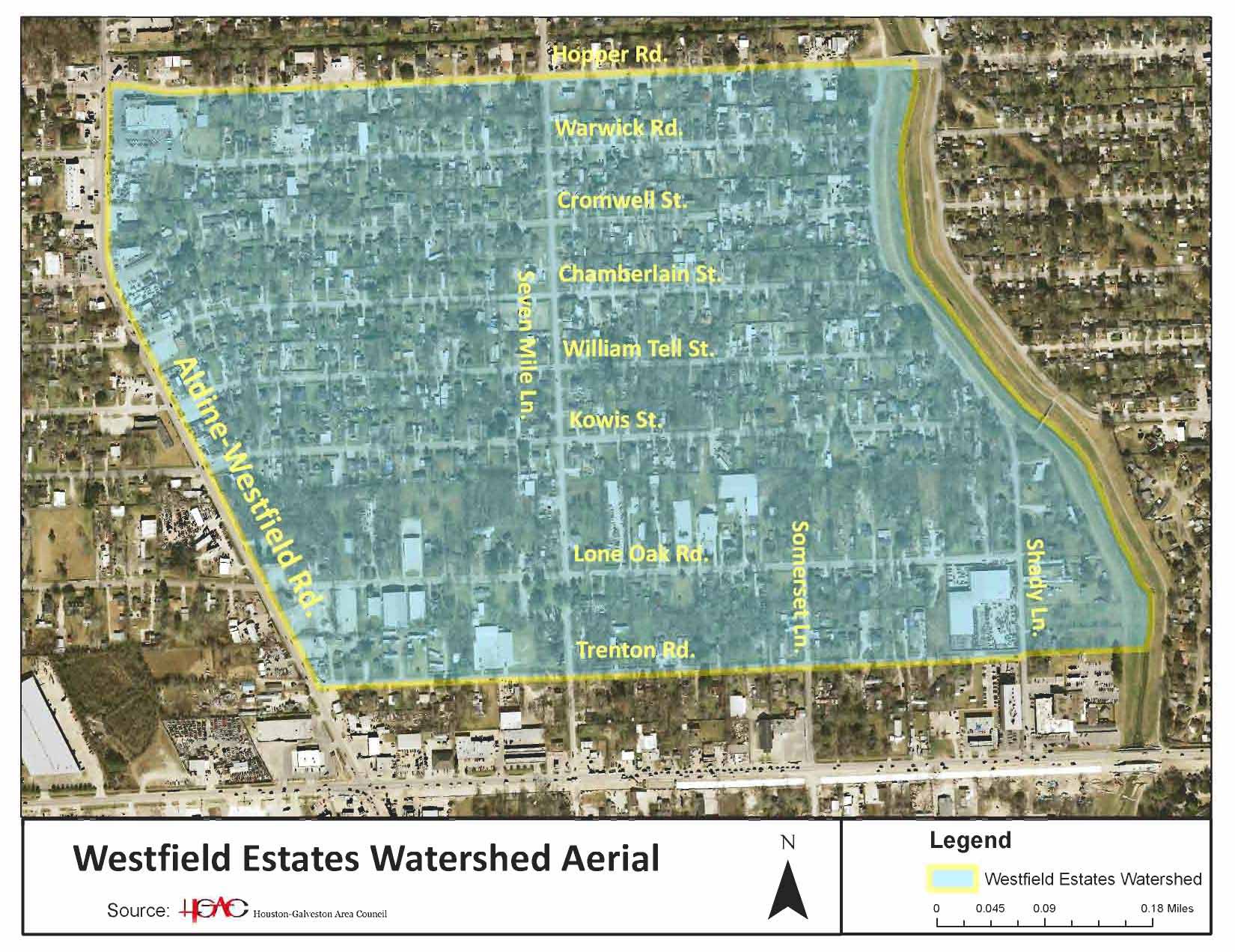 Westfield Estates Watershed Map