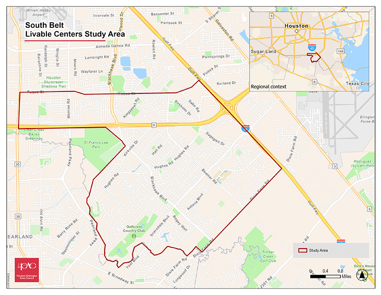 South Belt Study Area Map