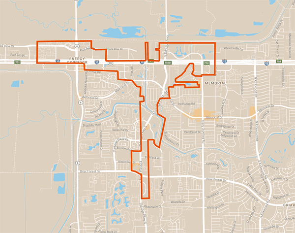 Energy Corridor Livable Centers Study Area Map