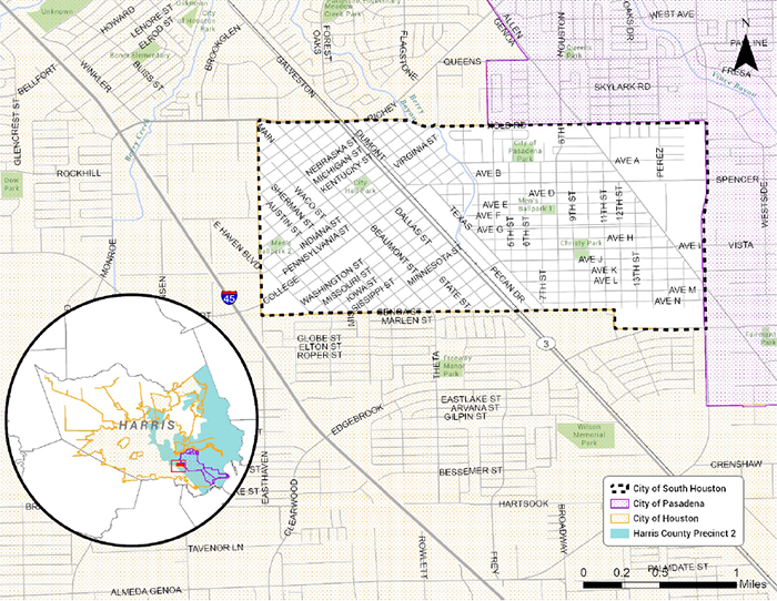 South Houston Study Area Map