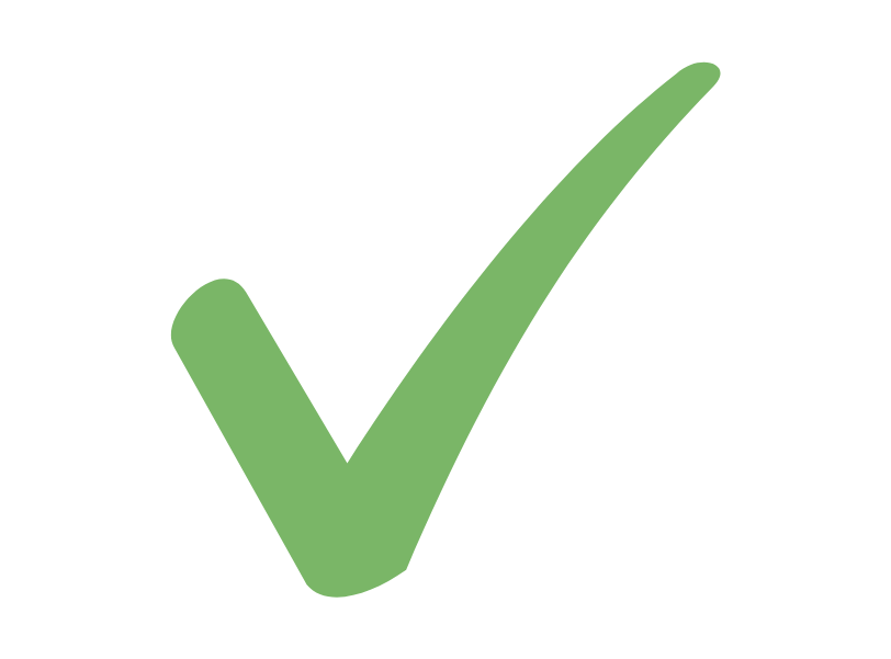 Green checkmark arrow
