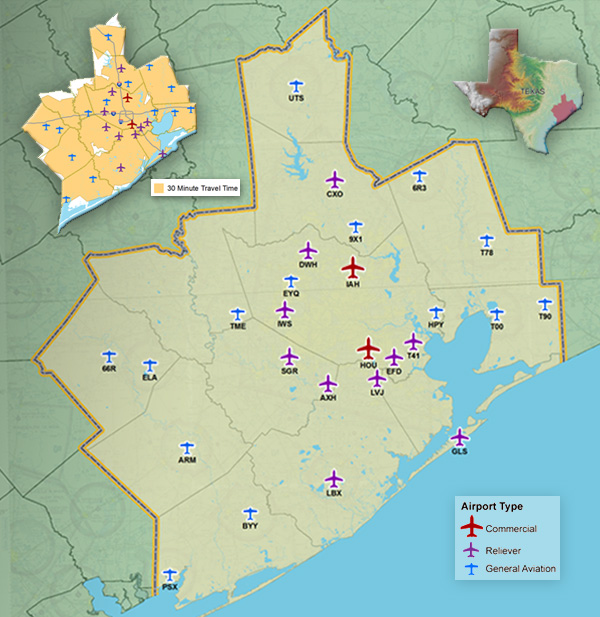 Regional Airport System Map