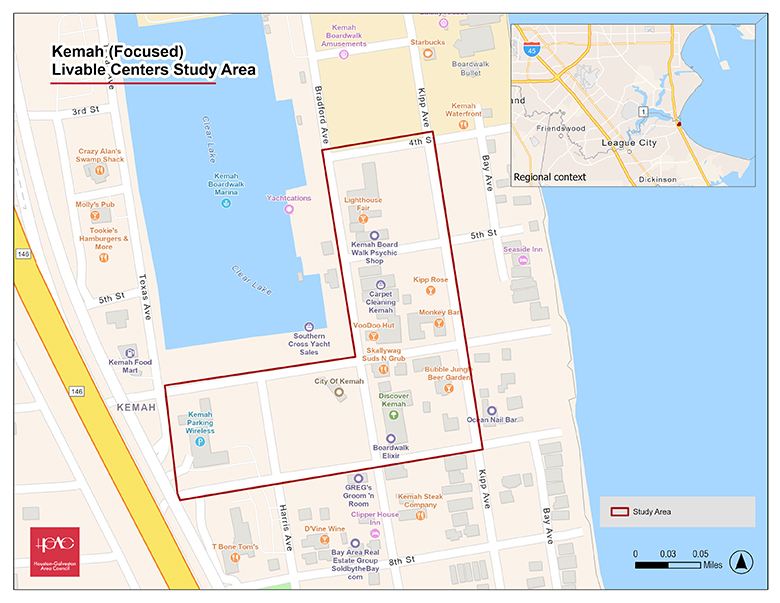 Kemah Focused Study Area Map