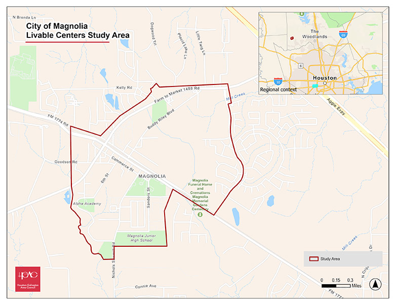 City of Magnolia Study Area Map