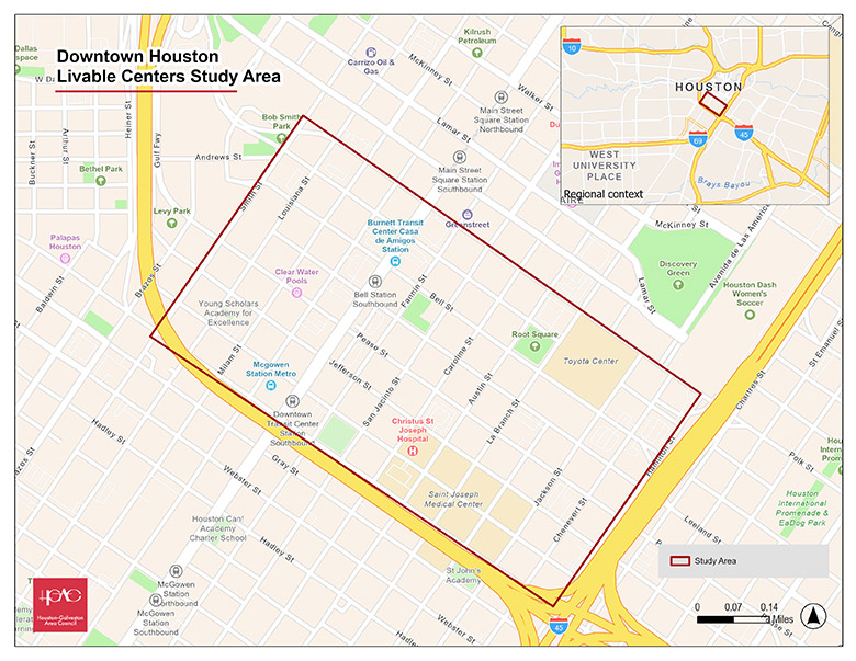 South Downtown Study Area Map