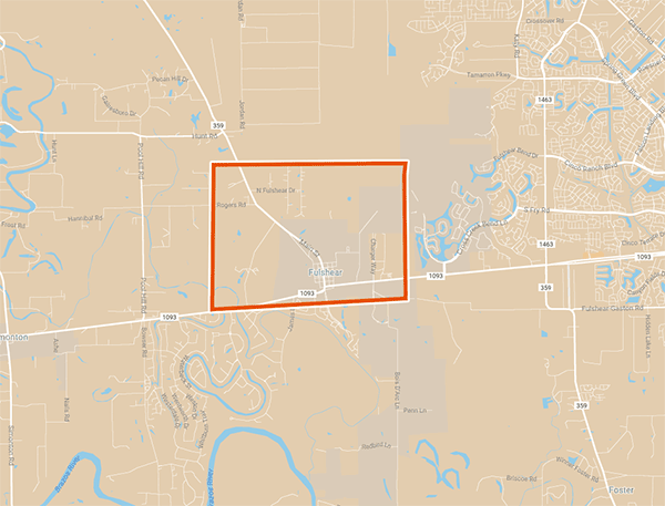 Fulshear Livable Centers Study Area Map