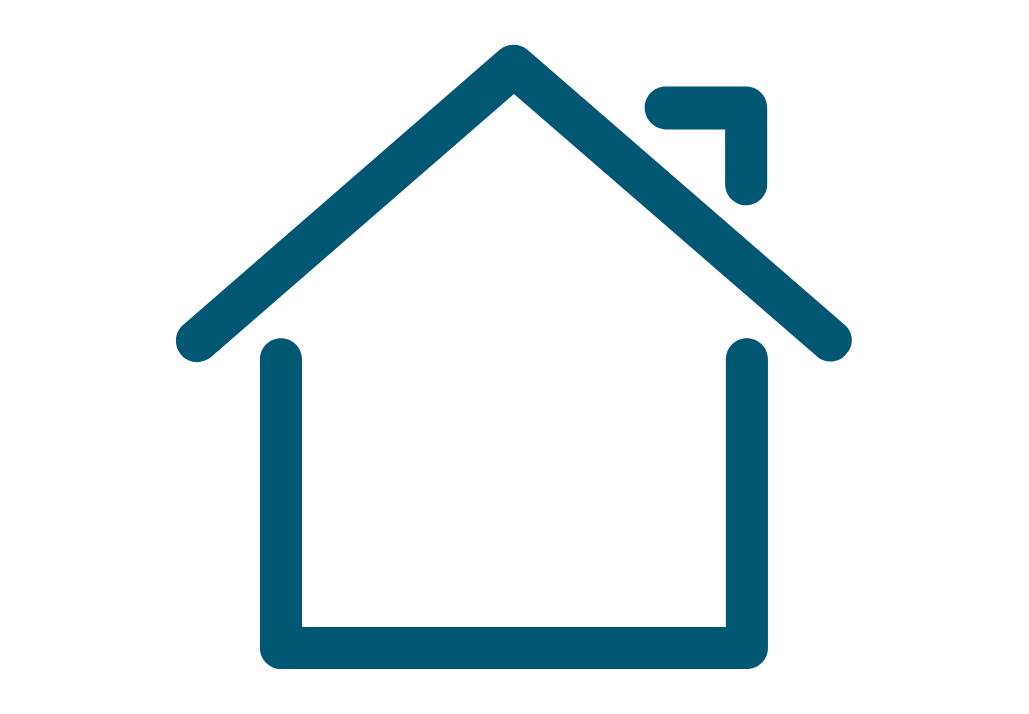 Graphic outline of a house