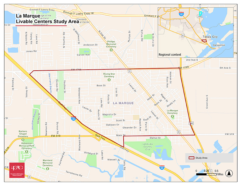 La Marque Study Area Map