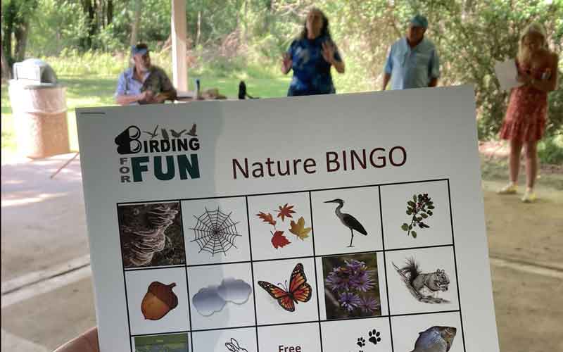 Photo of an outdoor bingo game