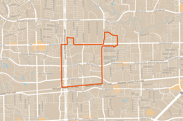 West Chase Study Area Map