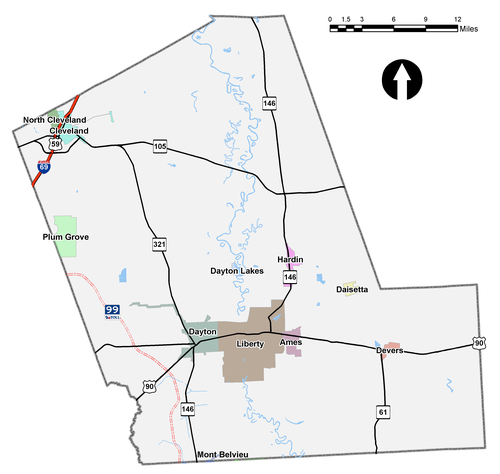 Liberty County Study Area Map