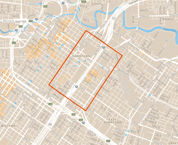 Downtown/EaDo Livable Centers Study Area Map