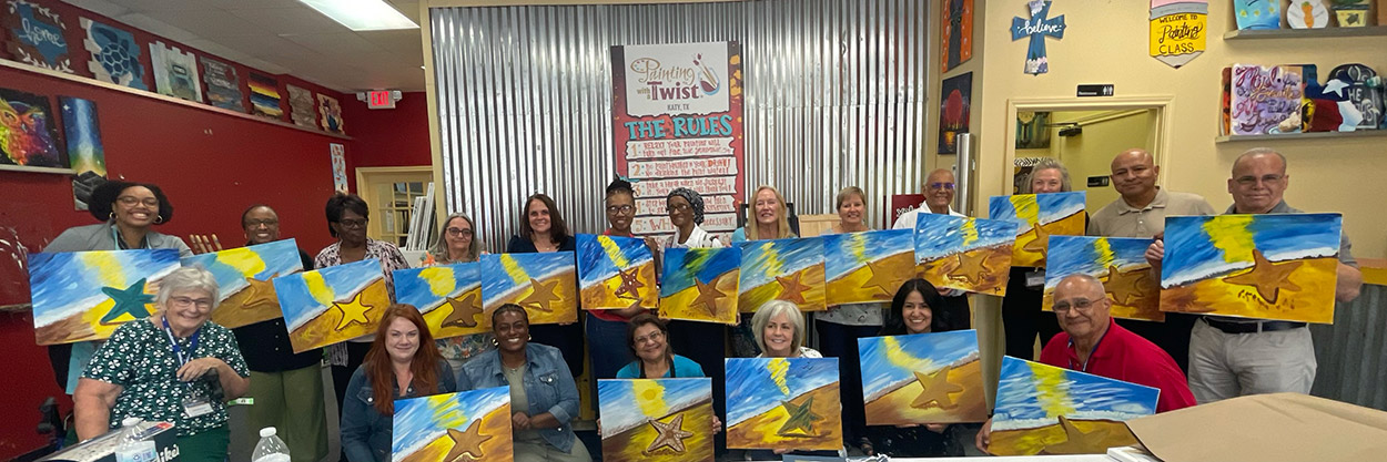 Luncheon group photo at Painting with a Twist