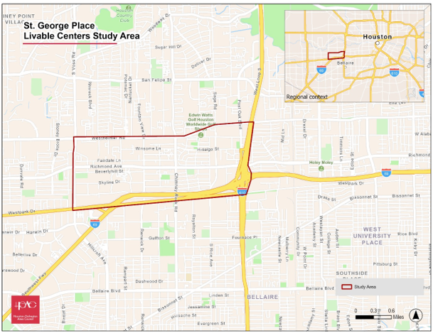 St. George Place-Uptown Study Area Map