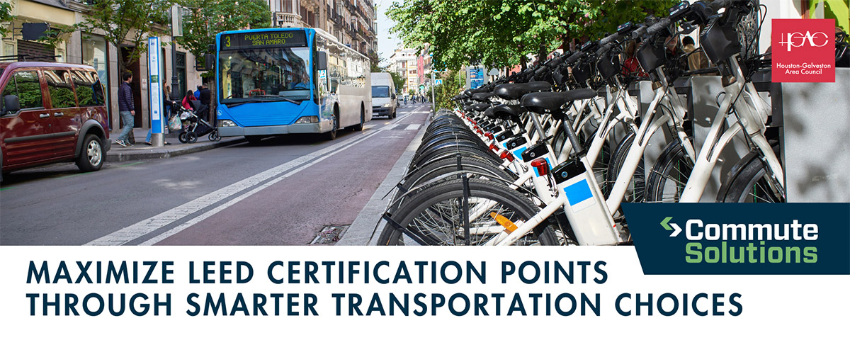 Maximize LEED Certification Points Through Smarter Transportation Choices Commute Solutions Banner