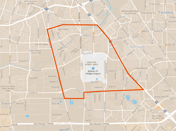 Hobby Area Study Area Map