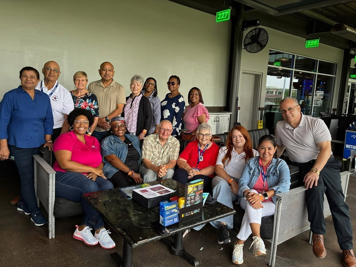 Luncheon group photo at Top Golf (Katy)