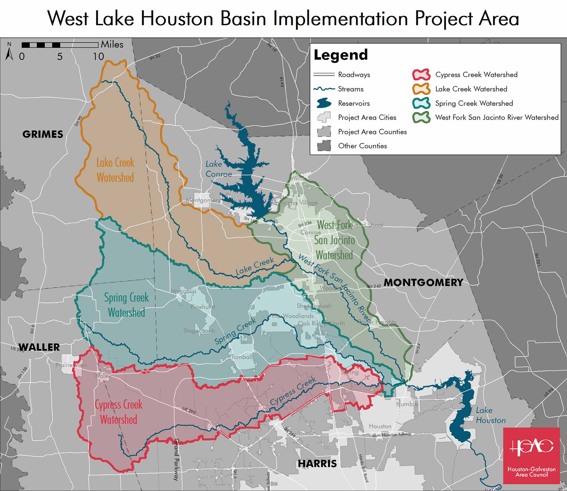 West Lake Houston Basin Implementation Project Map