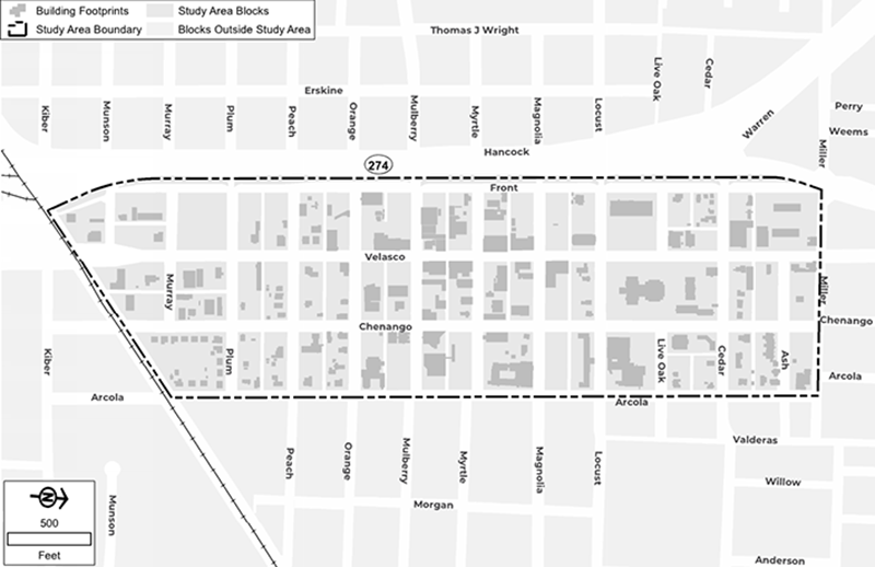 Angleton Study map