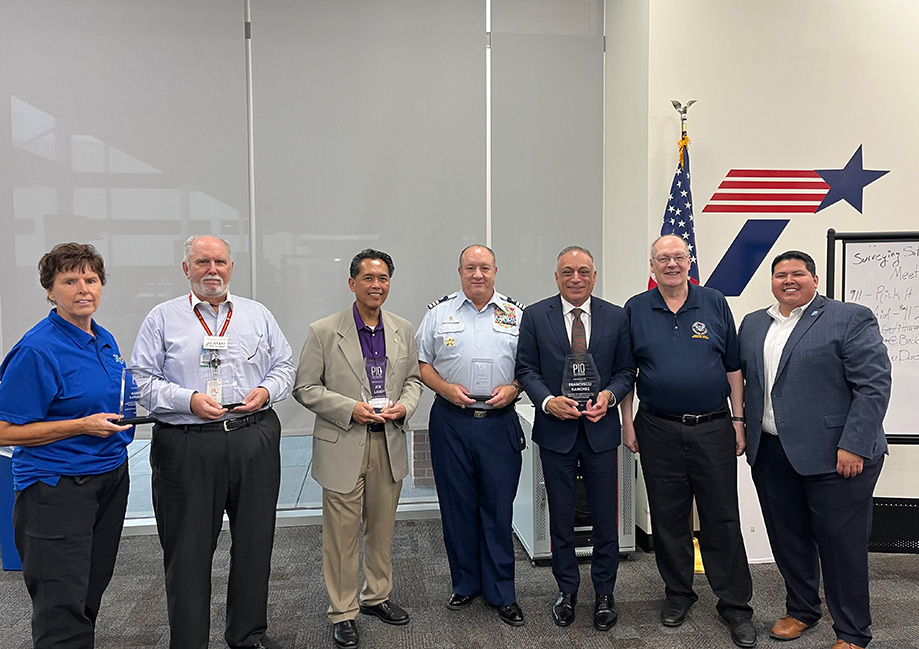 Group photo at the Texas Department of Transportation headquarters in Houston