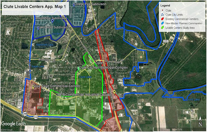 City of Clute Study Area Map