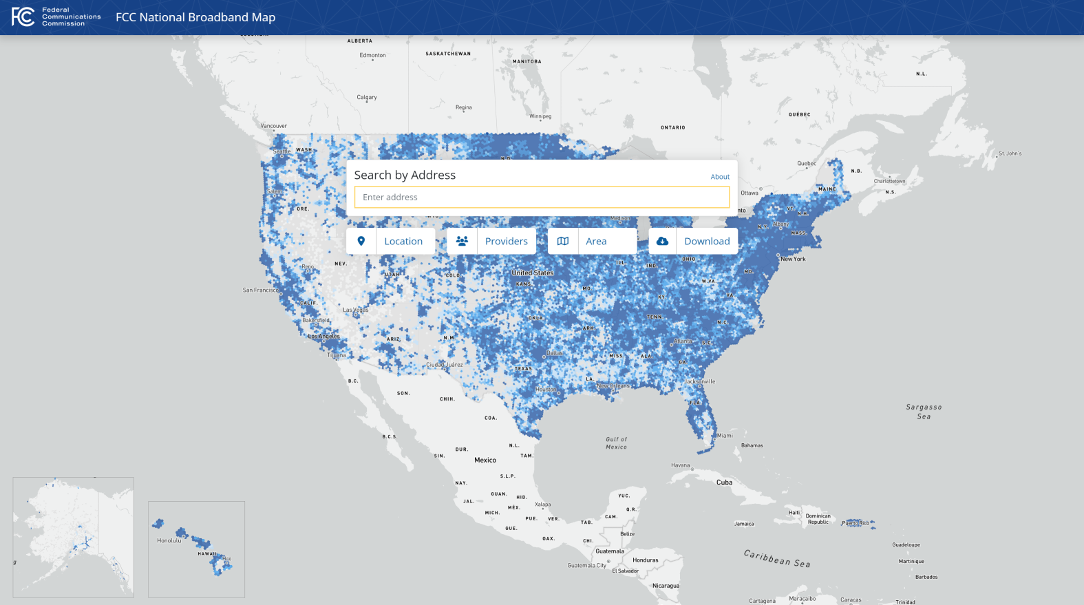 FCC National Broadband Map